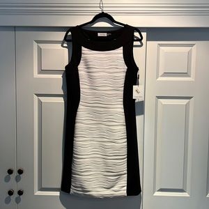 Lack and white Calvin Klein dress